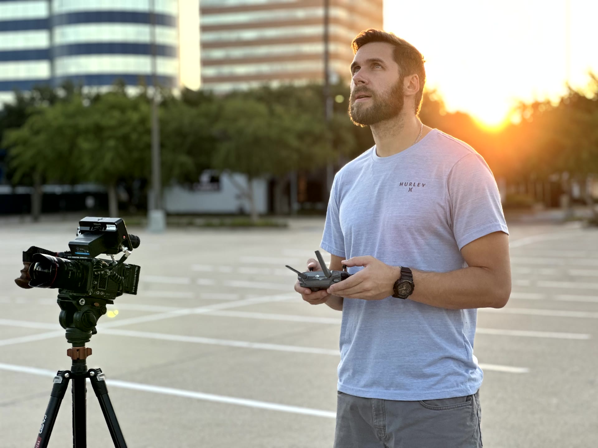 Drone Flight Horizon Perspective